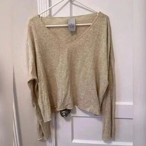 Lotus Eaters Tan Batwing Sweater NEW